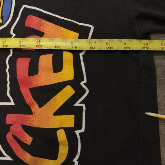 Vintage 90s Disney Mickey Shirt single stitch T-Shirt Hip Hop sz M Double Sided - Picture 5 of 10